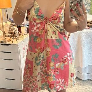 Zara Patchwork Satin Dress